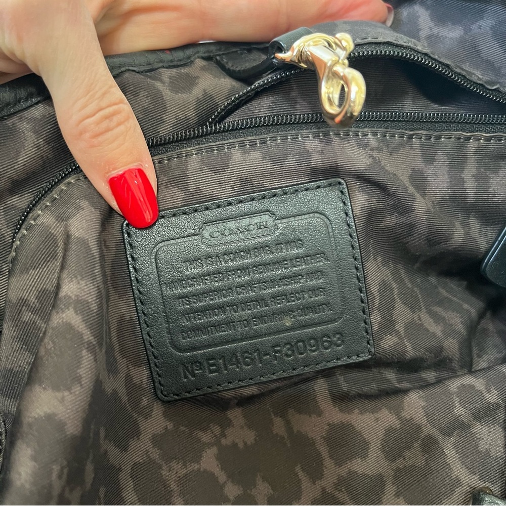 Coach Hadley Exotic Python Black Leather Tote - image 6